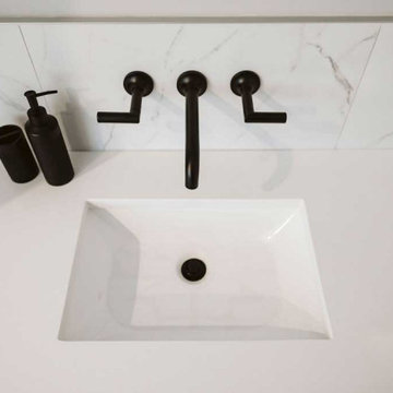 Black and white M-C-T bathroom