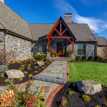 Front Natural Flagstone Walkway