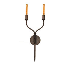 Arlington Double Sconce, Wax Rust