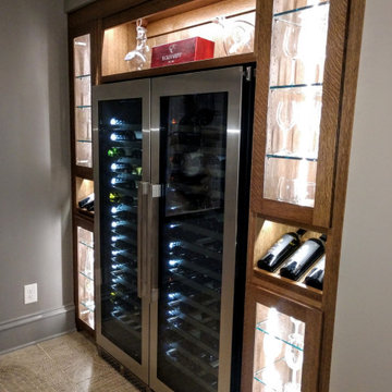 Ordinay Mud room converted into a beautiful custom wine tasting room.