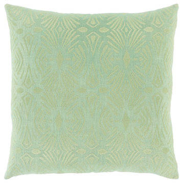 Accra Pillow, Mint/Moss, 20"x20", Cover Only