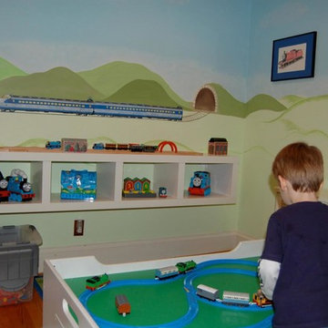 Kid's transportation and train room