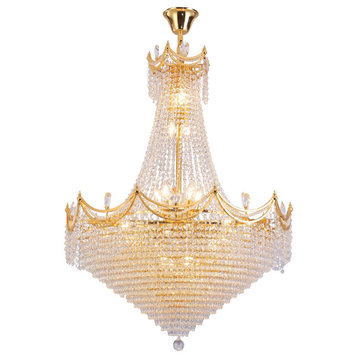 42",  CZAR K9 Chandelier 22-LED Bulbs Ceiling Chandelier Lamp for Living Room
