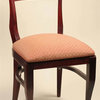 Biedermeier Dining Chair in Solid Beech Wood w Upholstered Seat (Walnut)