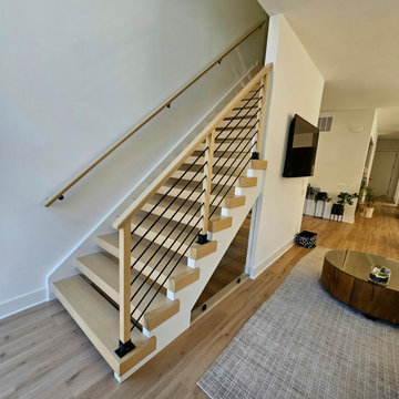 Project #111 | Open-Riser Staircase with Glass Panel Detail
