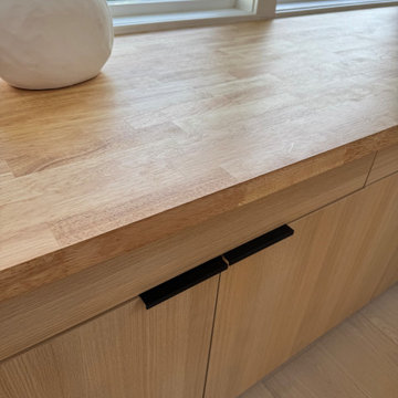 Custom Built-In Storage Cabinet Under Window | Modern Organic Design