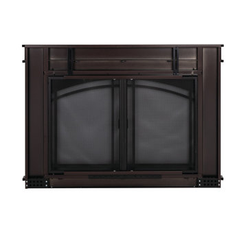 Pleasant Hearth Fenwick Collection Fireplace Glass Door, Oil Rubbed Bronze, Small