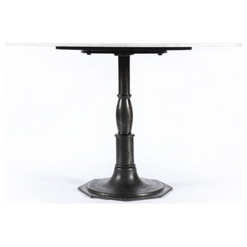 Lucy Round Dining Table-Marble/Carbo