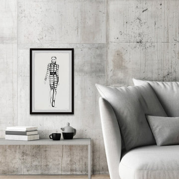 "Sleek Pattern" Framed Painting Print