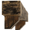 Hand Hewn Faux Wood Fireplace Mantel Kit w/ Ashford Corbels