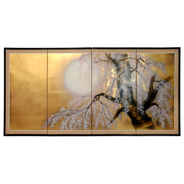 36" Gold Leaf Sakura Blossom