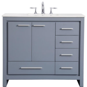 Gela Single Vanity Transitional Bathroom Vanities And Sink Consoles By Vinnova