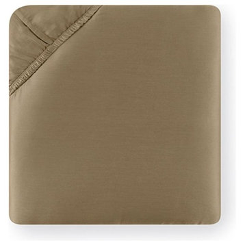 Giotto Fitted Sheets by Sferra, Dark Khaki, Full