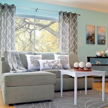 10 Piece Living Room Decor Set Silver Classic Collection