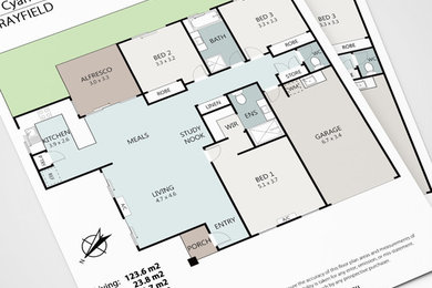 Basic Colour Floor Plans for Real Estate