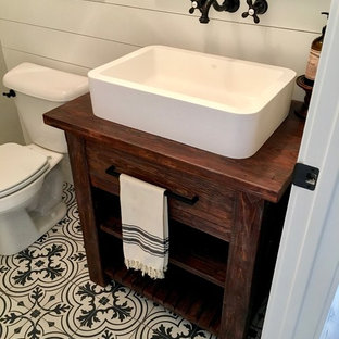 75 Beautiful Farmhouse Bathroom With A Trough Sink Pictures