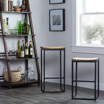 Davie 30-inch Barstool and 24-inch Counter Stool