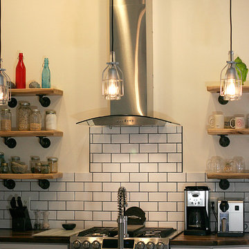 Open Concept Kitchen with Natural Elements and Industrial Touches