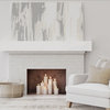 Rustic Smooth Faux Wood Fireplace Mantel