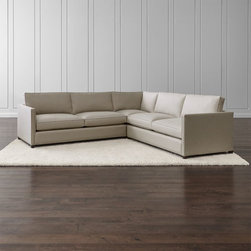 Crate&Barrel - Dryden 3-Piece Sectional with Nailheads - Sectional Sofas