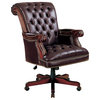 Coaster Calloway Upholstery Tufted Faux Leather Office Chair in Brown