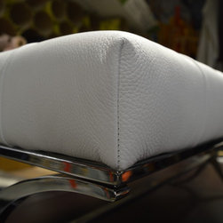 Leather White Bench - Products
