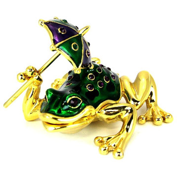 Frog With Umbrella Decorative Objects