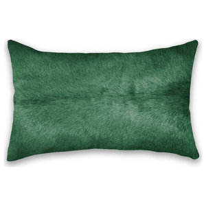 Green Metallic Beaded Silk Lumbar Pillow Cover, Green Center - Contemporary  - Decorative Pillows - by The HomeCentric | Houzz