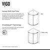 VIGO 38"x38" Frameless Round 5/16" Shower, Right-Sided Door, Chrome