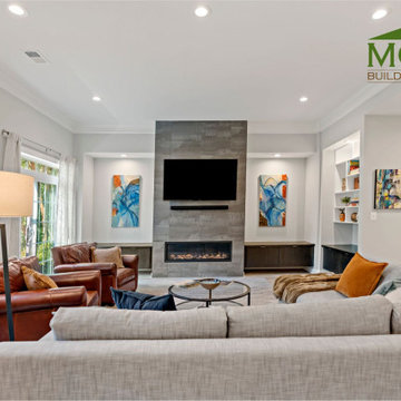 Stunning Falls Church Basement Transformation Showcases Generous Family Room