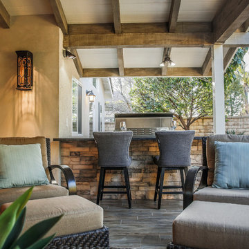 Kitchen & living room addition including an outdoor living space