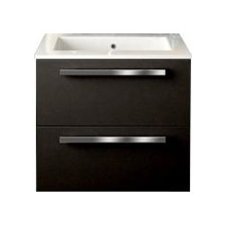 Italian 24 inch Modern Wall Mounted Bathroom Vanity Black Glossy Finish - Bathroom Vanities And Sink Consoles