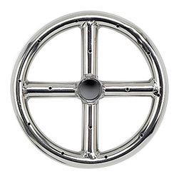 American Fire Glass - American Fireglass Stainless Steel Fire Pit Burner Ring, 6" - Fire Pit Accessories