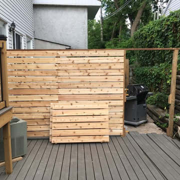 Hintonburg townhouse deck and fence with right-of-way removable panels