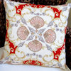 Artisan Pillows Outdoor 18" Seashells Seahorse Throw Pillow, 1 Pillow Only , Thr