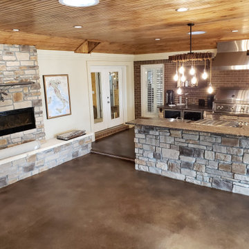 Interior Kitchen Concrete Staining