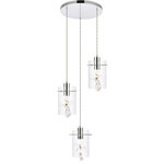 Elegant Lighting - Elegant Lighting 5202D16C Hana, 16" 45W 3 LED Pendant, Chrome - The Hana collection sparkles with an extraordinaryHana 16 Inch 45W 3 L Chrome Royal Cut Cle *UL Approved: YES Energy Star Qualified: n/a ADA Certified: n/a  *Number of Lights: 3-*Wattage:15w LED bulb(s) *Bulb Included:No *Bulb Type:LED *Finish Type:Chrome