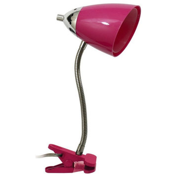 Limelights Flossy Flexible Gooseneck Clip Light Desk Lamp, Pink