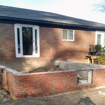 Foundation and Brick Skirt for Home Addition