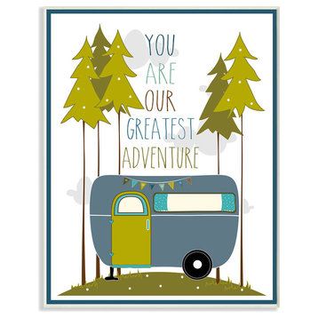 You Are Our Greatest Adventure Blue and Green Art Wall Plaque