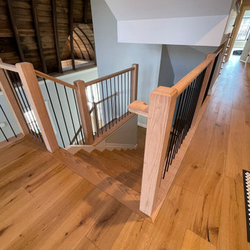 102_Straight-Freestanding Stairs/Landing in Barn Style Home, Leesburg VA 20175
