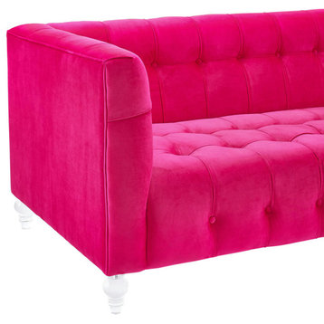Tov Furniture Bea Pink Velvet Sofa