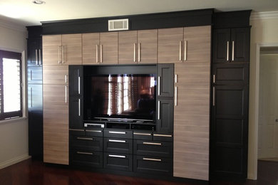 Inspiration for a contemporary home theater remodel in Los Angeles
