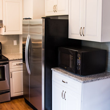 Tiny Kitchen Refaced in White