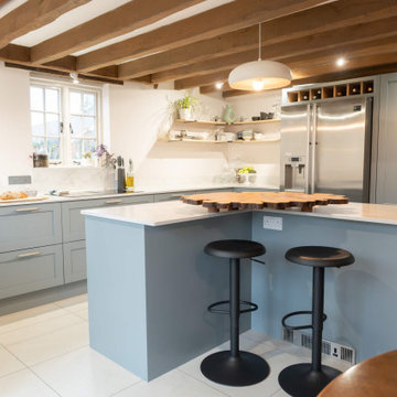 Blue Shaker Kitchen in Brockenhurst