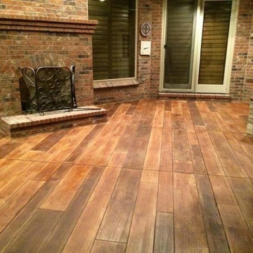 Rustic Hardwood Concrete Floor