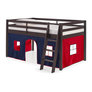 Bed Color: Espresso, Tent: Blue/Red