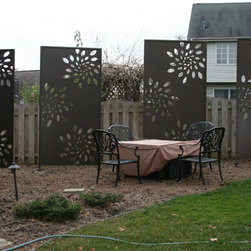 Olson Privacy Metal Panels and Pergola Screen - Garden Statues And Yard Art