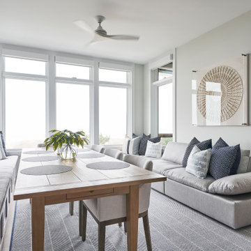 Coastal Breakfast Nook in a Wrightsville Beach Custom Home