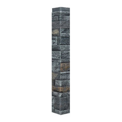 136-CT2-DURANGO VENEER STACKED STONE OUTSIDE CORNER - 48"H X 3 &frac12;" W X 1 &frac12;"D - Wall Panels